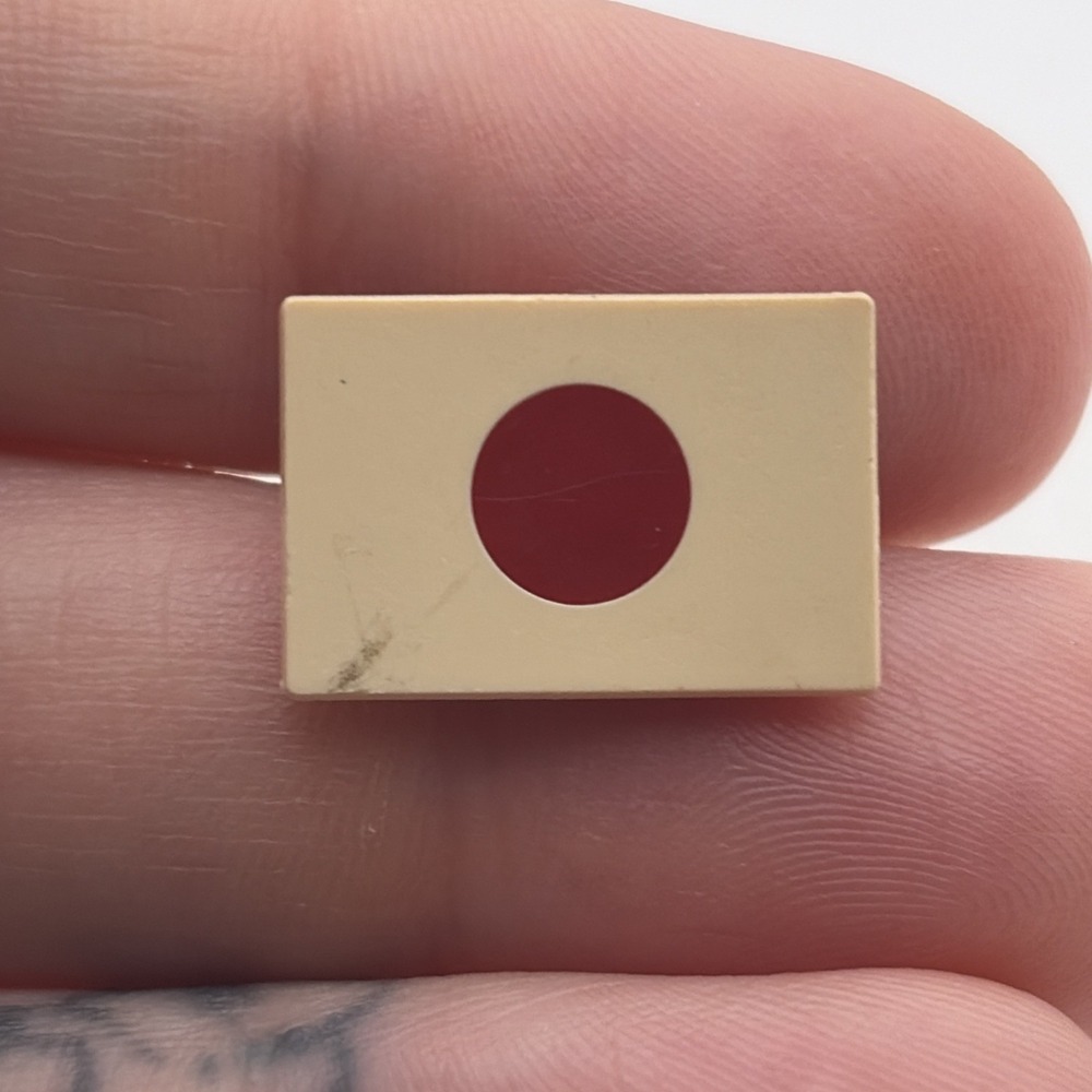 Vintage Japan Japanese Flag Plastic Lapel Hat Pin
